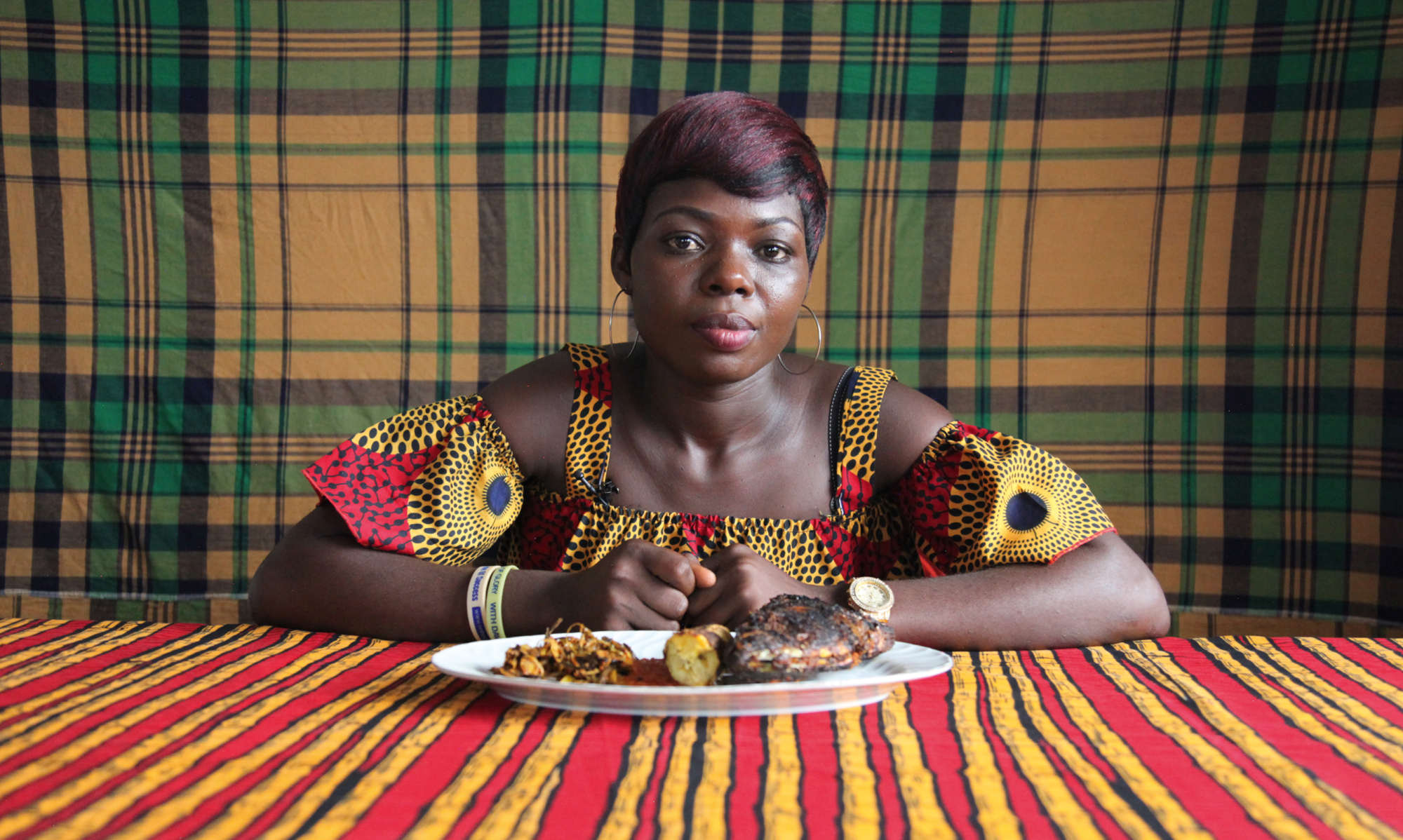 Precious Eats Boli & Fish with Oil Bean,  from Table Manners, season 2, 2019,  digital video, 5 mins 37 secs, by Zina Saro-Wiwa