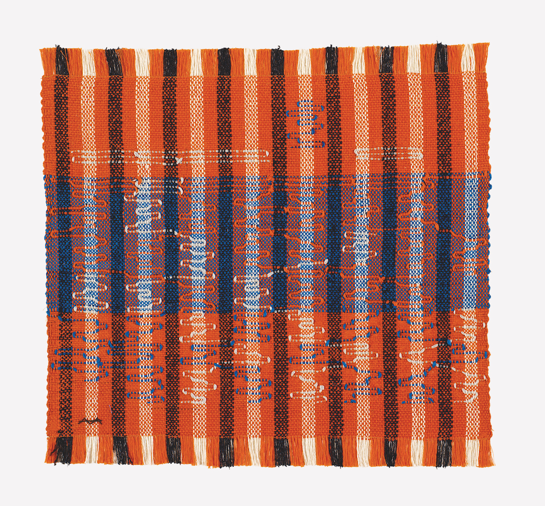 Anni Albers, Intersecting, 1962. Cotton and rayon. 15 3/4 × 16 1/2 in. (40 × 41.9 cm). Copyright © 2020 The Josef and Anni Albers Foundation/Artists Rights Society (ARS), New York/DACS, London / Photo: Tim Nighswander/Imaging4Art