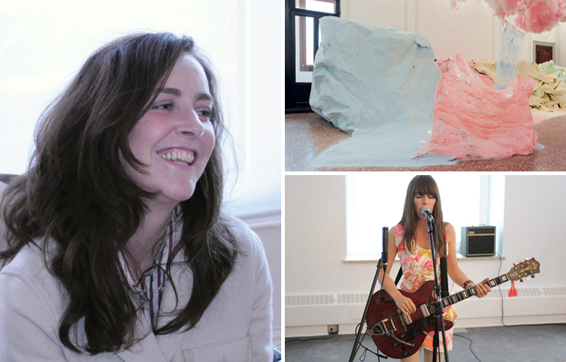 Karla Black (left), her installation at this year's Venice Biennale (top right) and Feist (bottom right) featured on the artist's Muse Music playlist this week