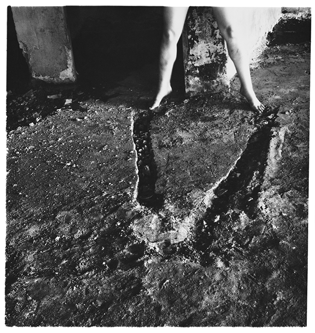 Francesca Woodman from Angel Series, Rome, Italy, 1977-1978. Courtesy George and Betty woodman, and Victoria Miro, London © The Estate of Francesca Woodman