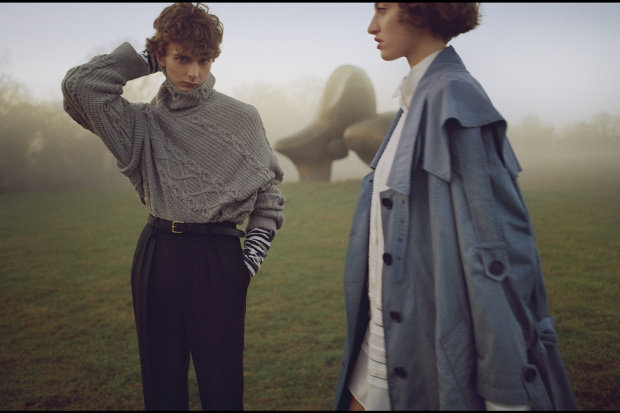 Burberry's new Henry Moore-inpsired collection. Photograph by Josh Olins. Image courtesy of Burberry