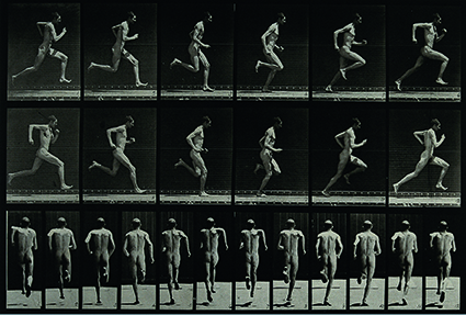 A Man Sprinting (1887) by Eadeard Muybridge. As reproduced in Body of Art