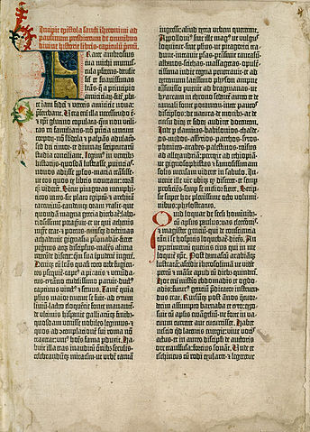 A page from the Gutenberg Bible