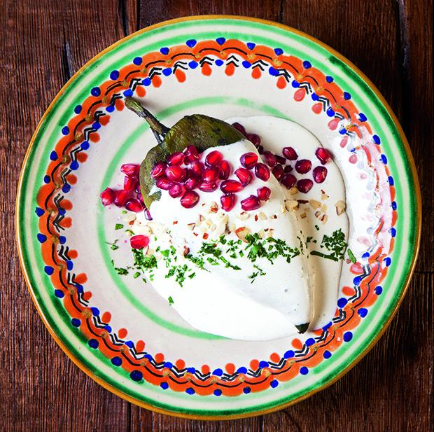 Chiles en Nogada as featured in Mexico: The Cookbook