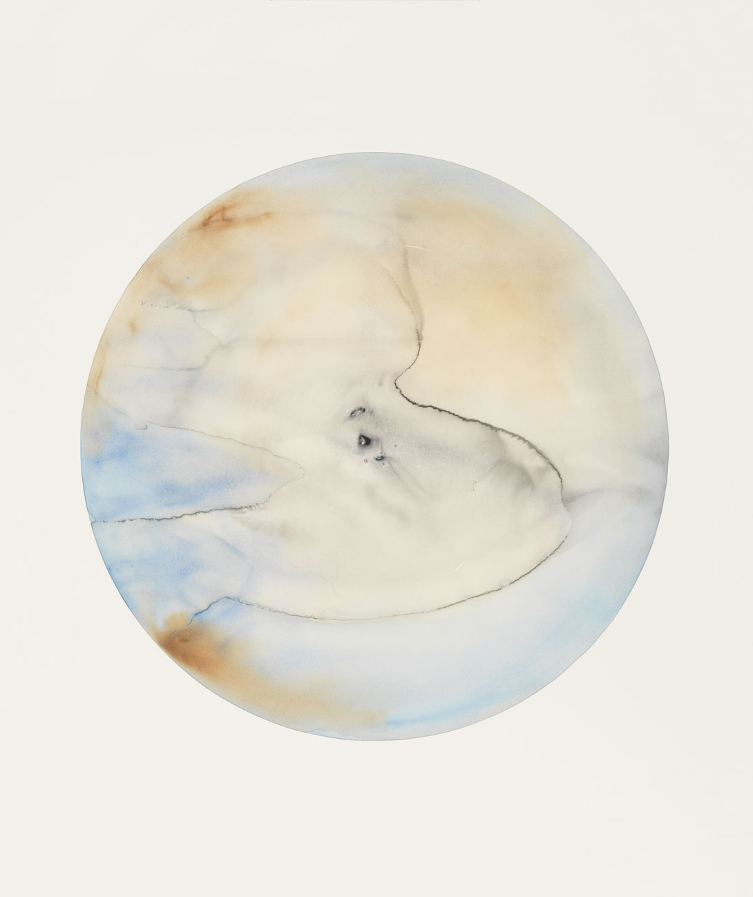 Glacial landscape no. 8, 2018, watercolour and pencil on paper, 151 x 151 x 8 cm (59 ½ x 59 ½ x 3 1?8 in). Picture credit: Jens Ziehe