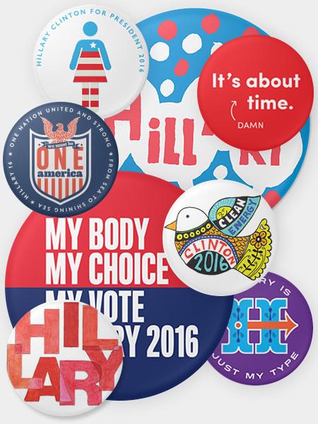 Vote for 2025 hillary pins