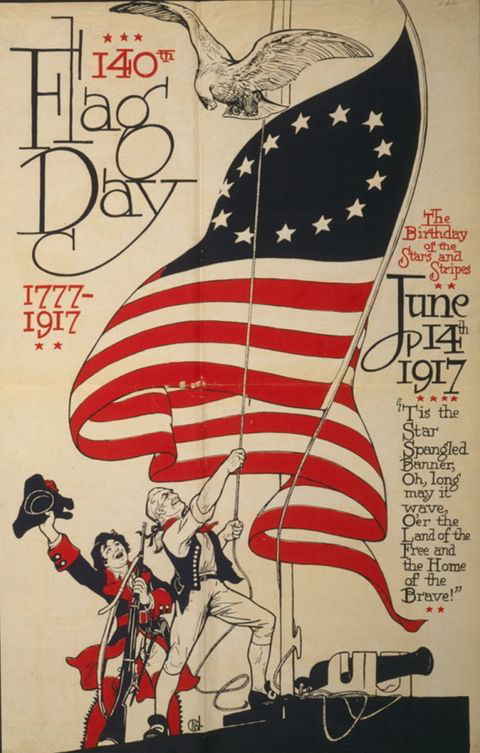 American Flag Day poster, 1917 courtesy Wiki Commons