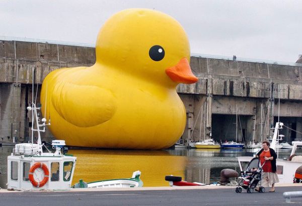 Florentijn Hofman's Rubber Duck in St. Nazaire - image courtesy of the artist