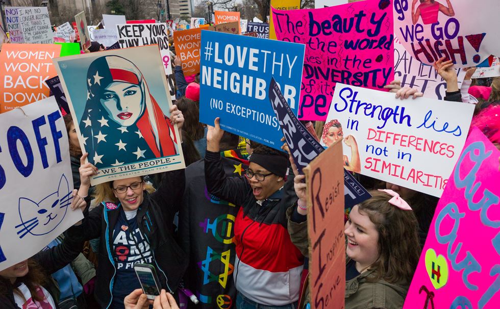 Women's March, Washington DC, January 2017. Image credit: Chris Wiliams Zoeica. Image courtesy of the Design Museum