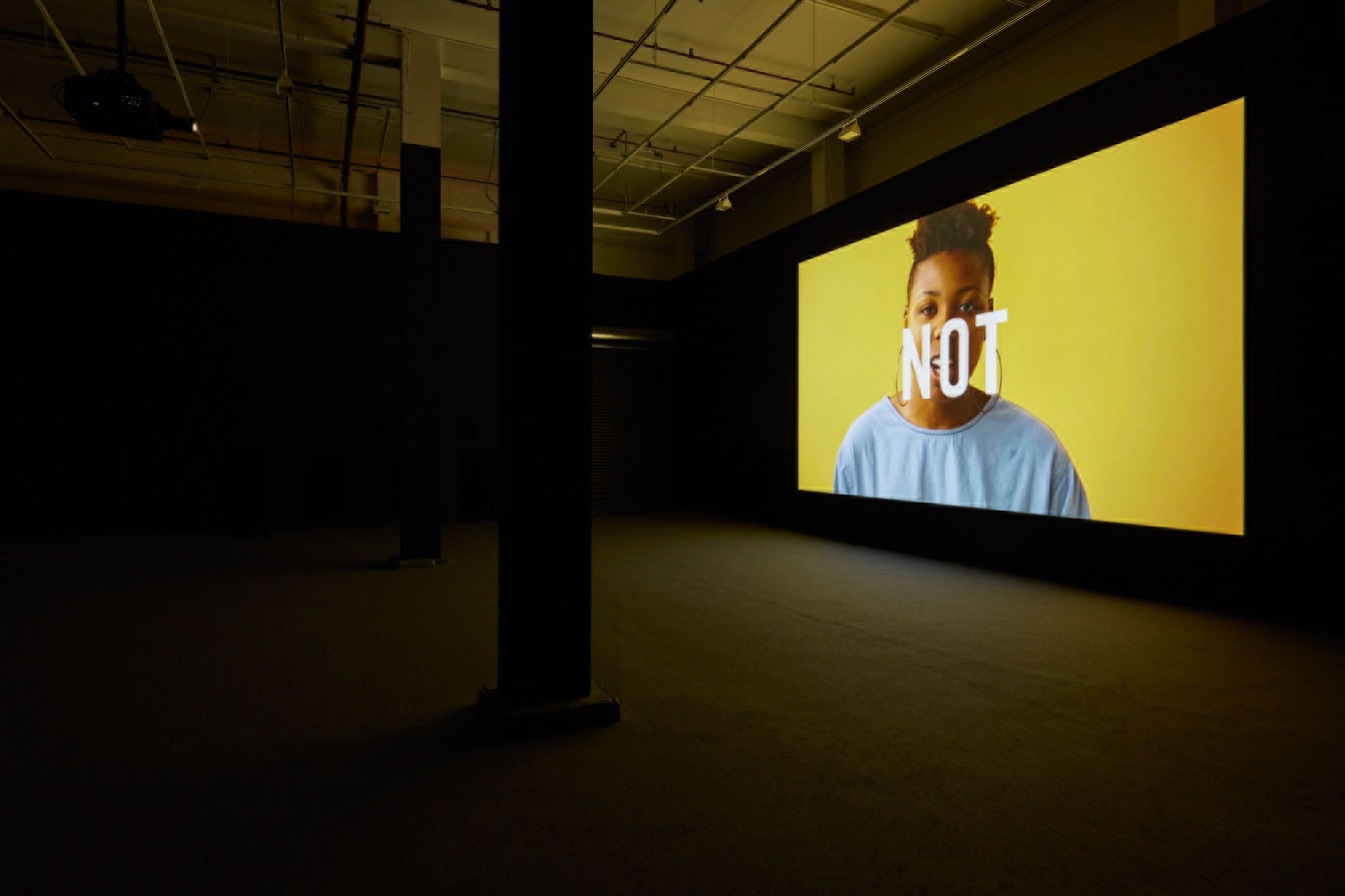 Installation view of Love Is The Message, The Message Is Death (2016) by Arthur Jafa. From 30,000 Years of Art