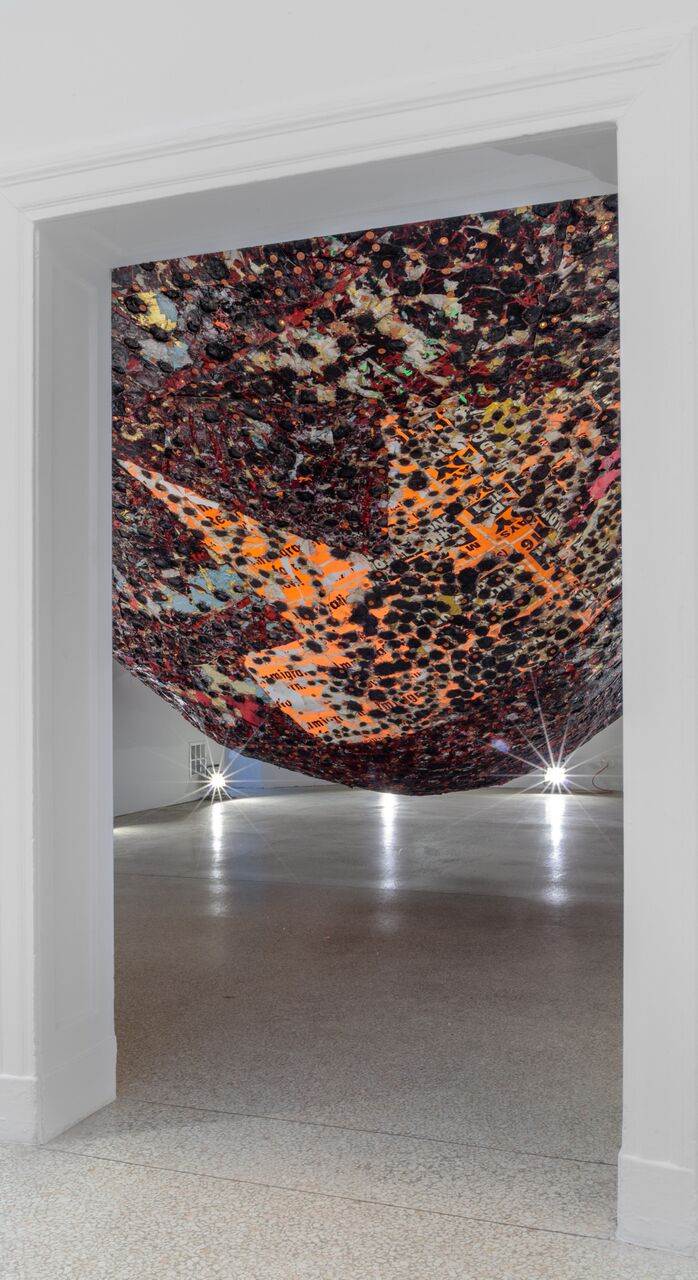 Spoiled Foot (2016) by Mark Bradford. Photograph by Joshua White. Image courtesy of the artist and Hauser & Wirth