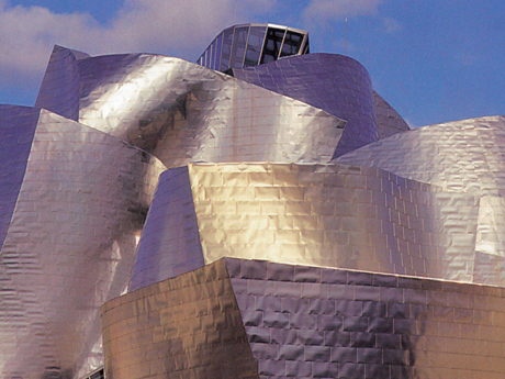 Exterior detail of Guggenheim Museum Bilbao