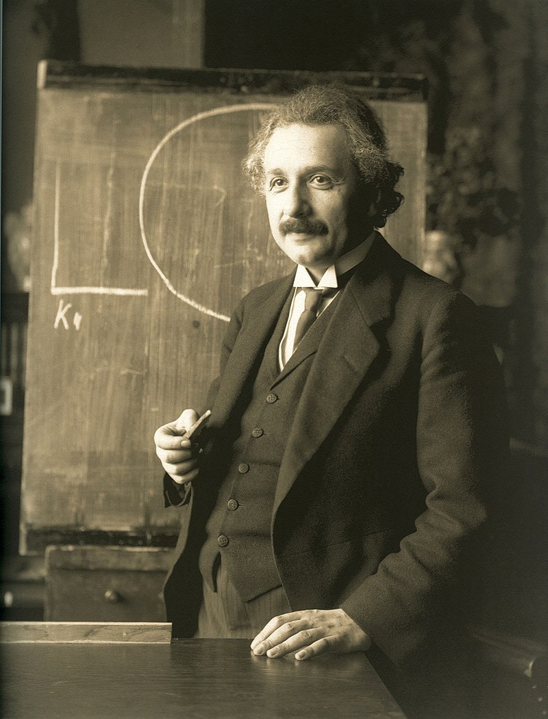 Albert Einstein during a lecture in Vienna in 1921. Photograph by Ferdinand Schmutzer. Image courtesy of Wikimedia Commons