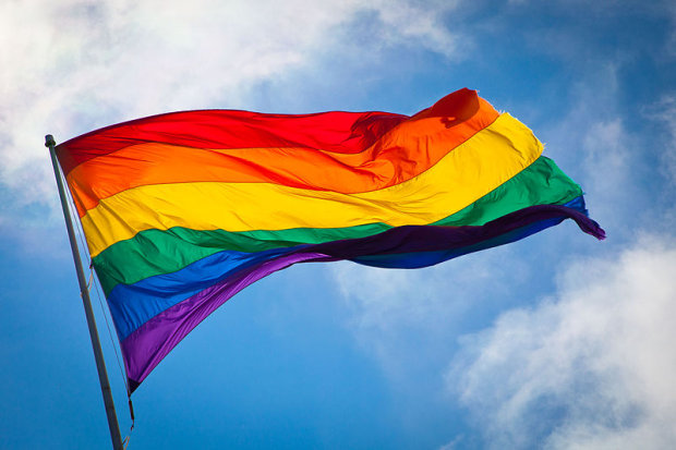 The rainbow flag waving in the wind at San Francisco's Castro District. Photo by Benson Kua. Image: Wikimedia Commons.