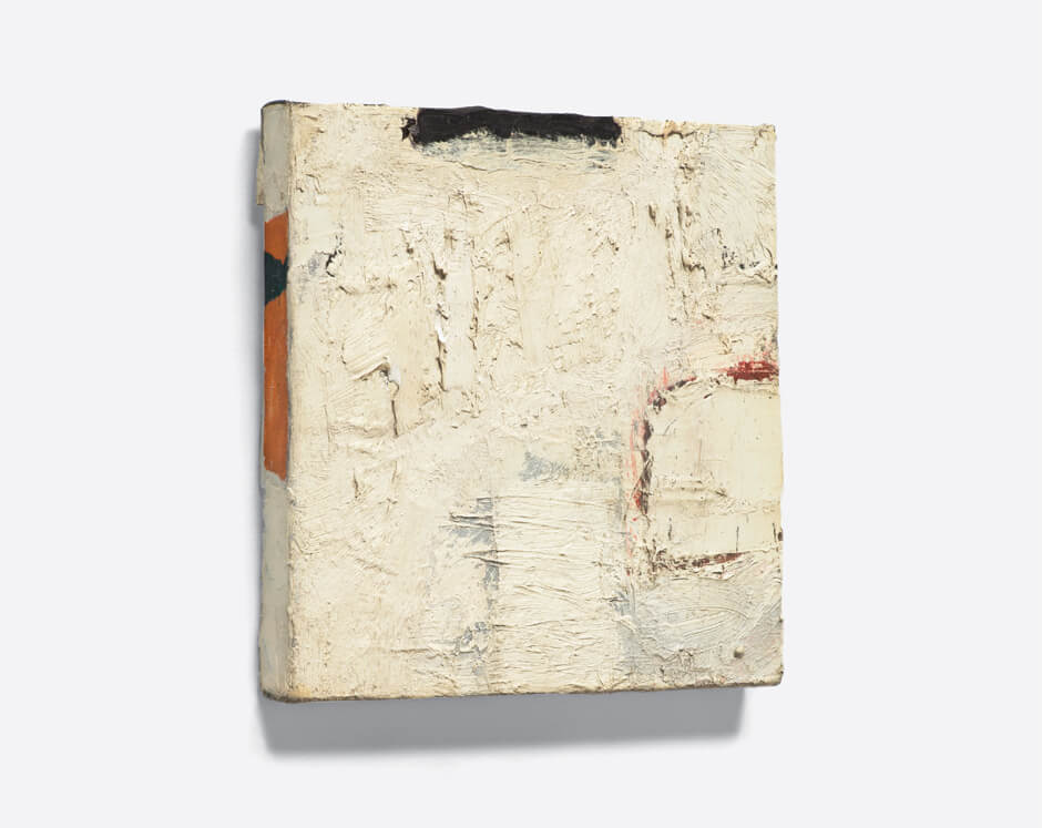Robert Ryman, Untitled, c.1956; oil on primed stretched canvas, 21? × 21? in (55 × 55 cm); Private collection. Picture credit: artwork © 2017 Robert Ryman/Artists Rights Society (ARS), New York / Photograph by Bill Jacobson for Robert Ryman Archive