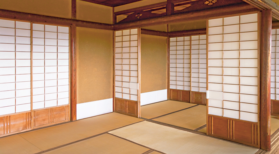 Sliding doors (shoji); paper, wood, from Wa
