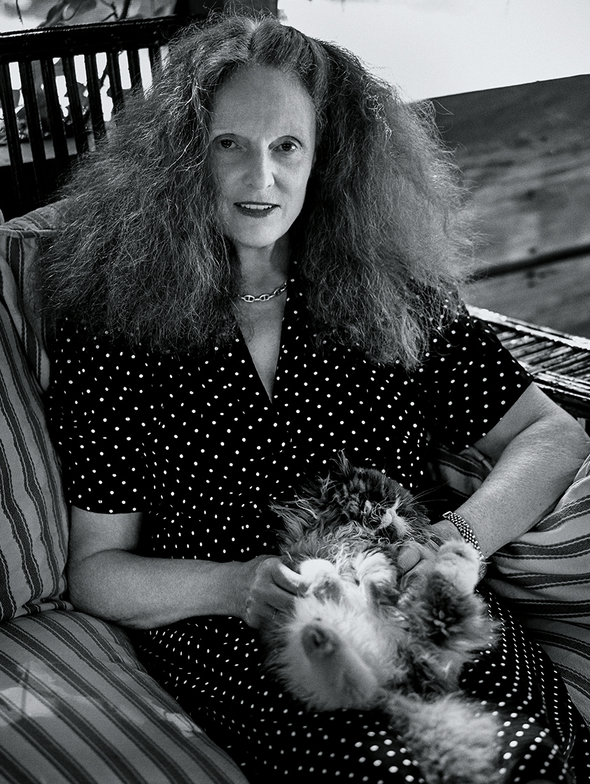 Grace Coddington and tricky first guest - photographed by Fabien Baron