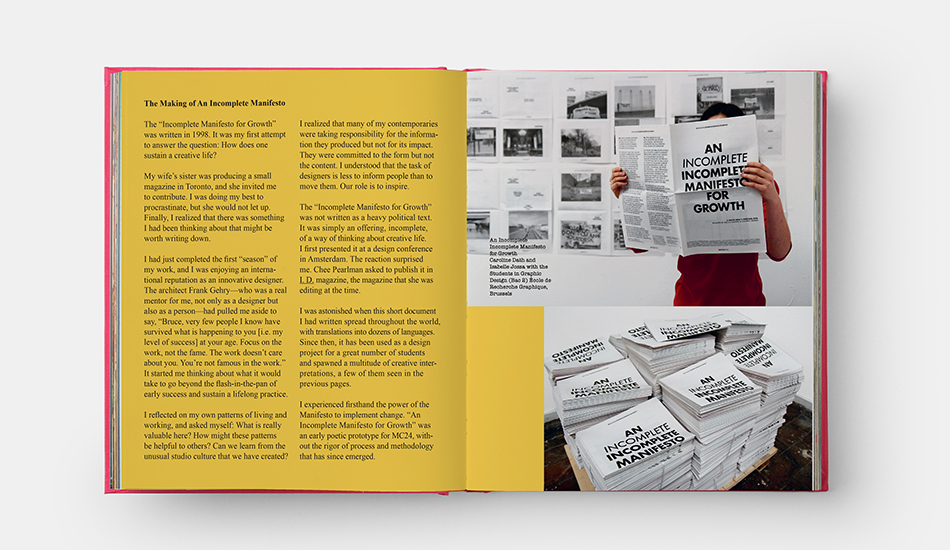 A spread from Bruce Mau: MC24