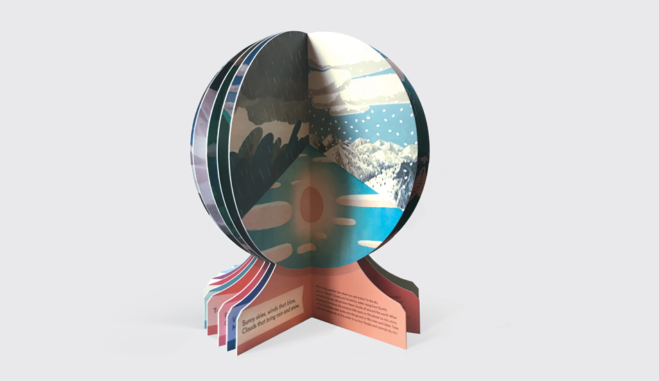 Our World folded out into a globe