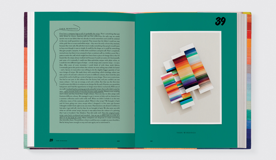 Pages from Paul Smith, showing the fabric windings