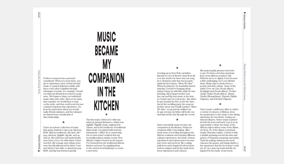 A spread from Snacky Tunes
