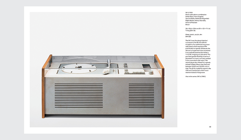 The SK 5 radio and record player, as featured in Dieter Rams: The Complete Works