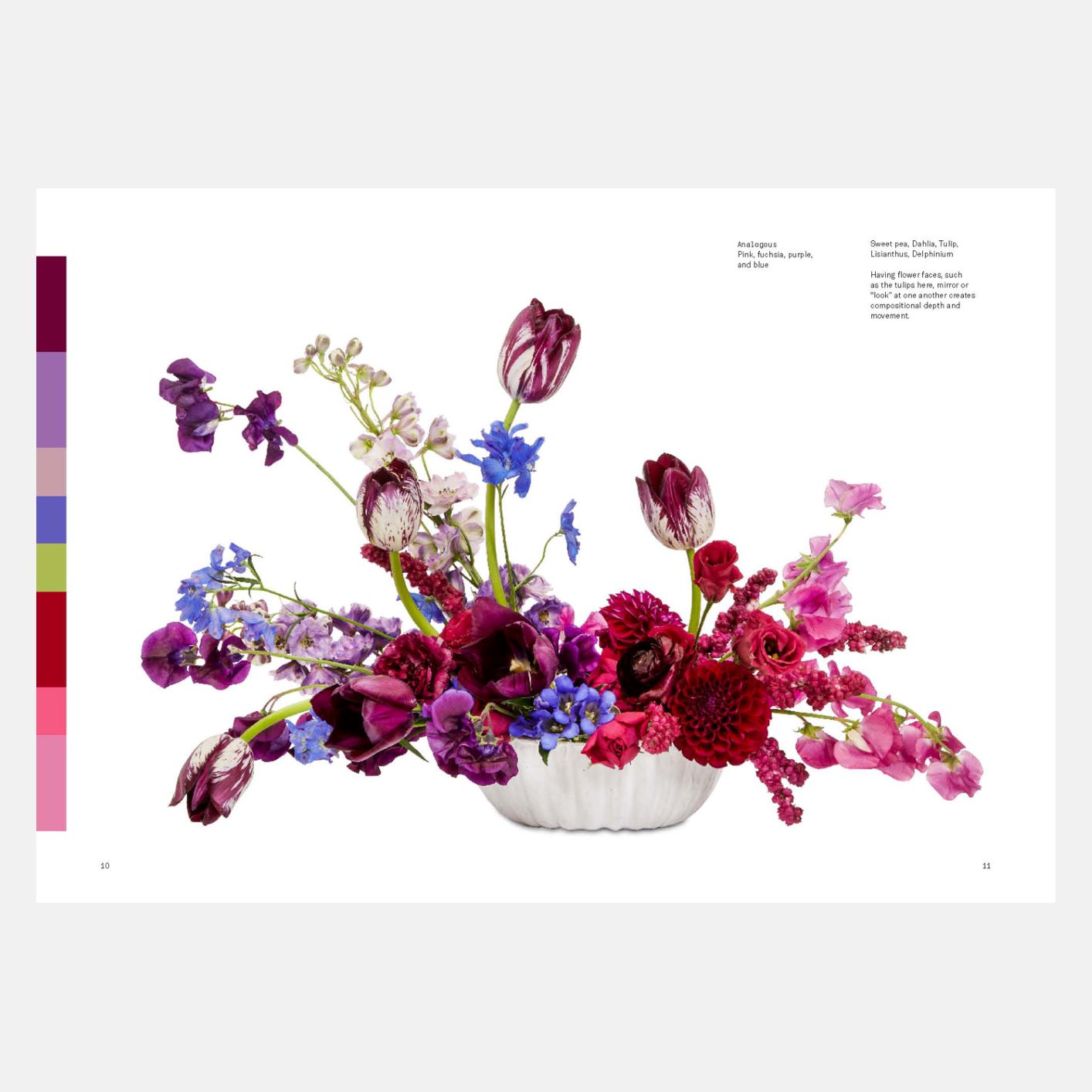 A spread from Flower Color Theory