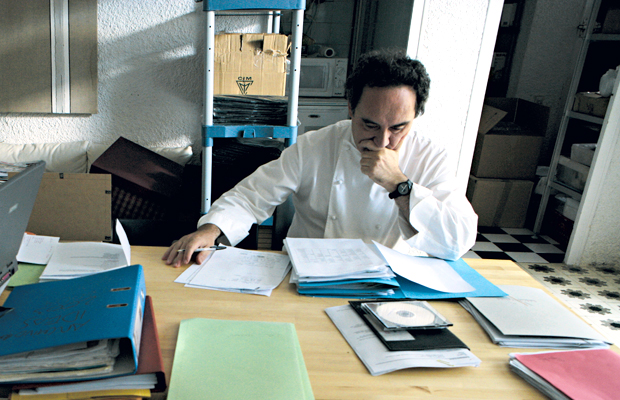 Ferran Adrià in his workshop at elBulli.
The restaurant, which was voted the best in the world five years in a row, will re-open in 2014 as a food 'laboratory'