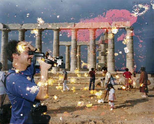 Water damaged prints from Martin Parr’s 1991 shoot in Athens, Greece.
