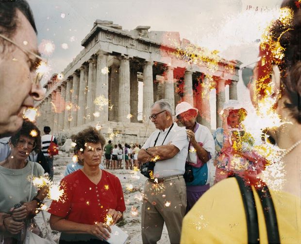 Water damaged prints from Martin Parr’s 1991 shoot in Athens, Greece.