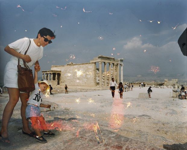 Water damaged prints from Martin Parr’s 1991 shoot in Athens, Greece.
