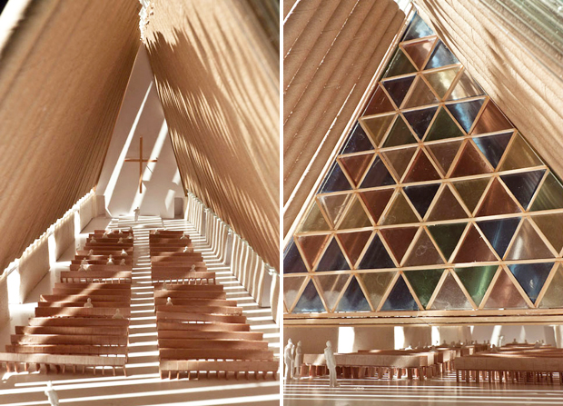 Shigeru Ban's Christchurch Cardboard Cathedral (2011), New Zealand