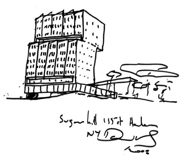 Sugar Hill Housing sketch - David Adjaye