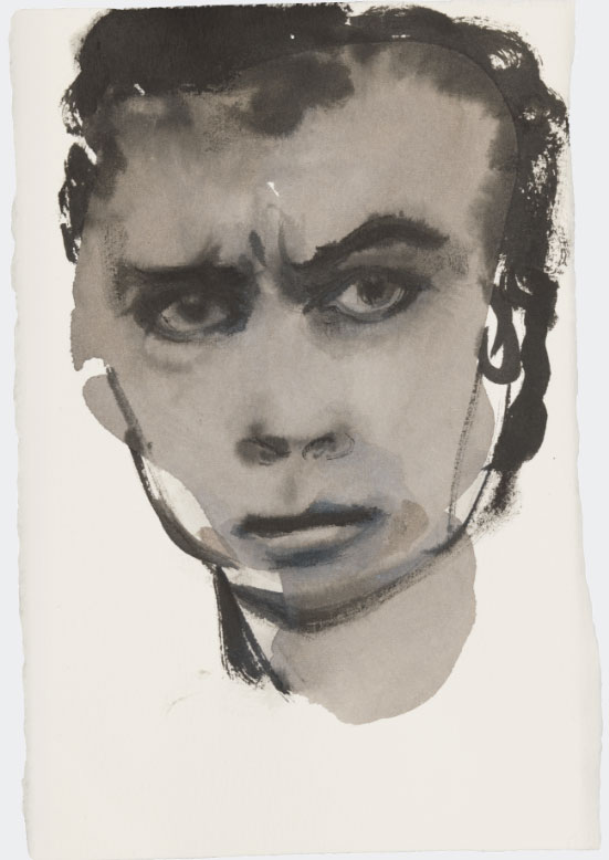 Adonis frowns (2015-2016) by Marlene Dumas