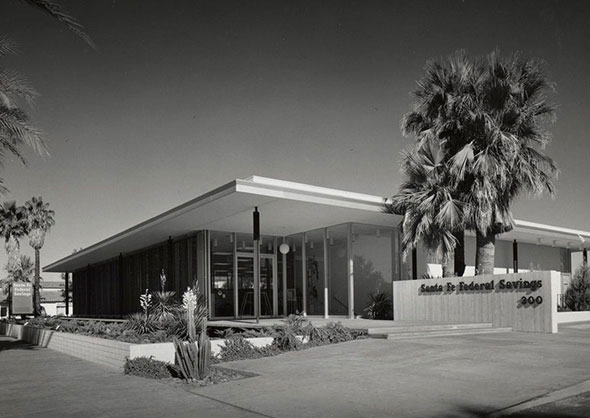 Santa Fe Federal Savings & Loan 1960 - E. Stewart Williams - photo Julius Shulman