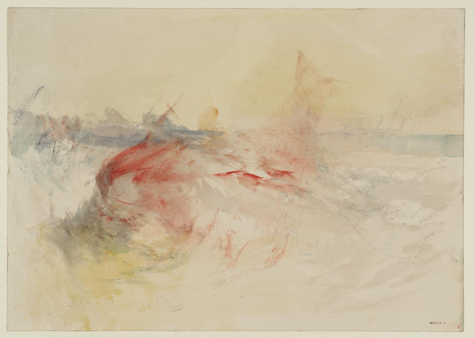A harpooned whale (c. 1845) by JMW Turner