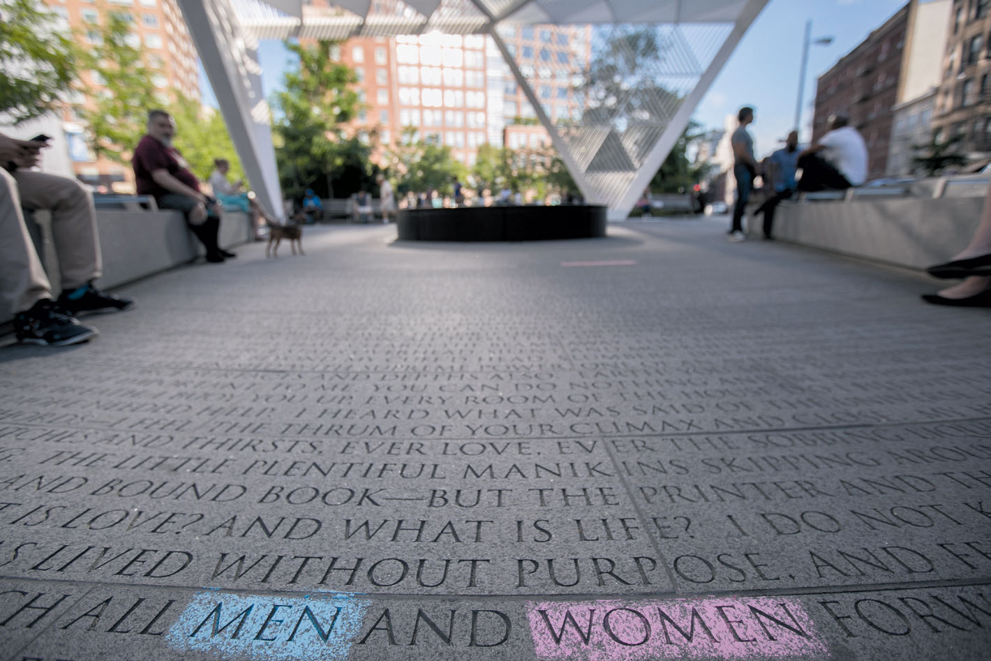 You Have Given Me Love, 2016, New York City AIDS Memorial, New York City, USA, by Jenny Holzer