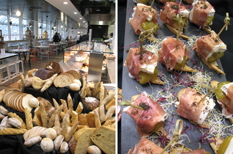 Bread and parcels of wheatgrass and parma ham from Ferran Adrià's <em>The Family Meal</em>