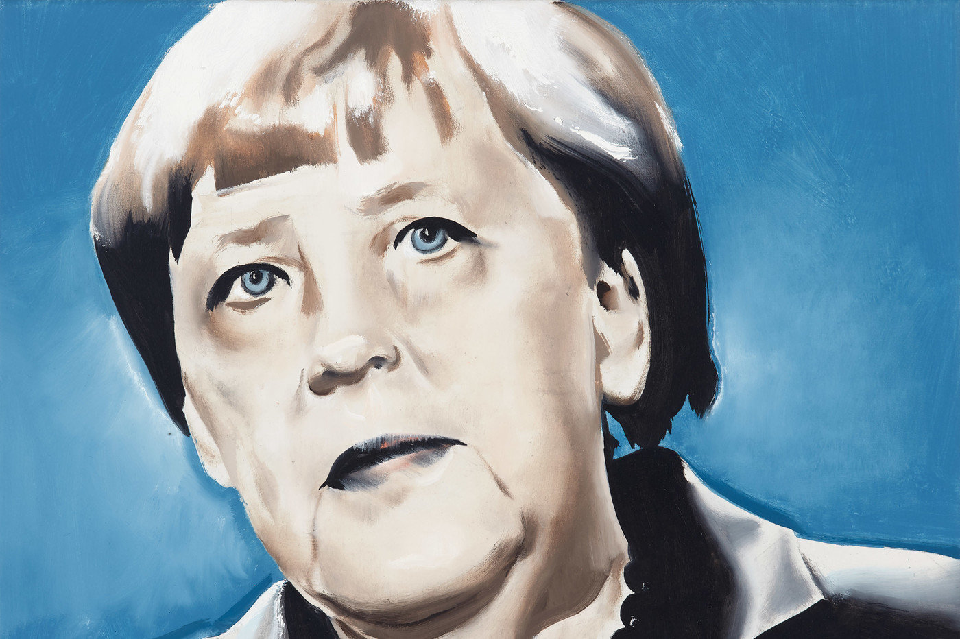 Angela Merkel 2 (2016) by Wilhelm Sasnal