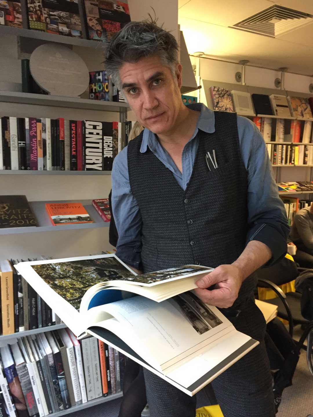 Alejandro Aravena  of Elemental in the Phaidon office