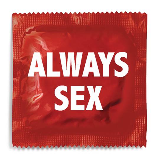 Jenny Holzer condoms will be given out on the night