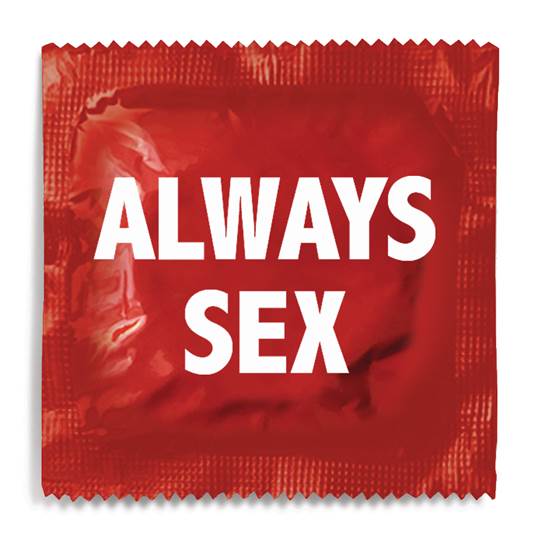 Jenny Holzer condoms will be given out on the night