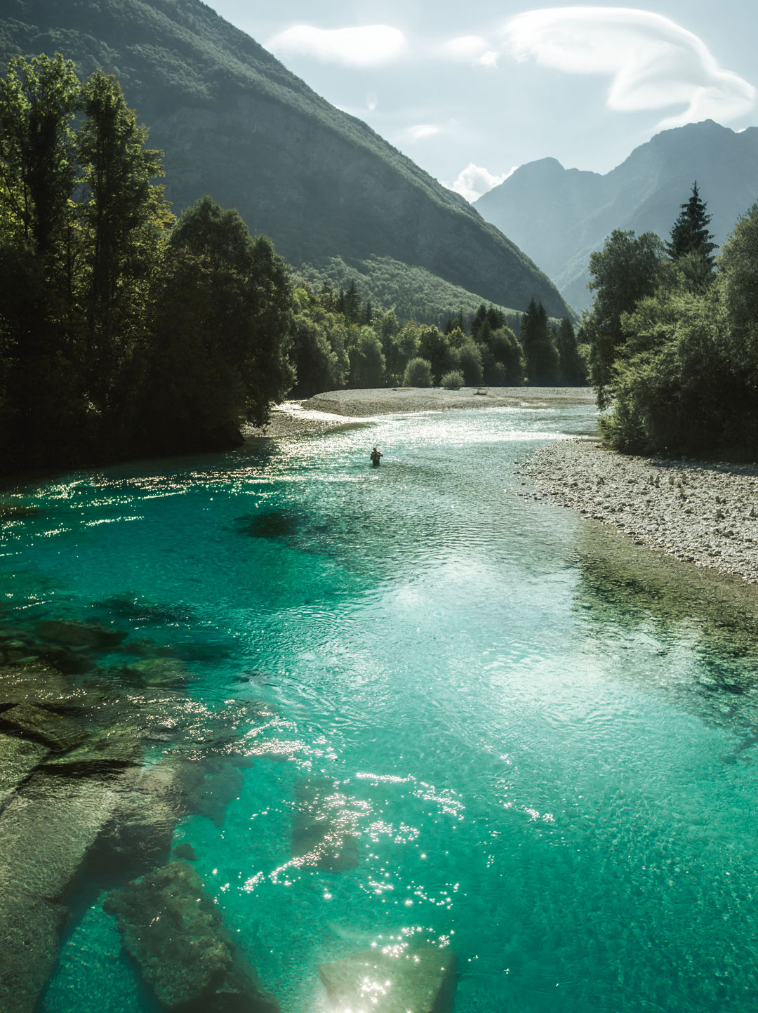 The Soca river near Hiša Franko