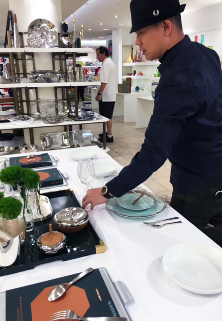 Chef André Chiang at Barneys, New York. June 2016