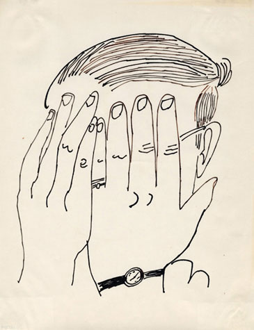 Andy Warhol self-portrait 1953