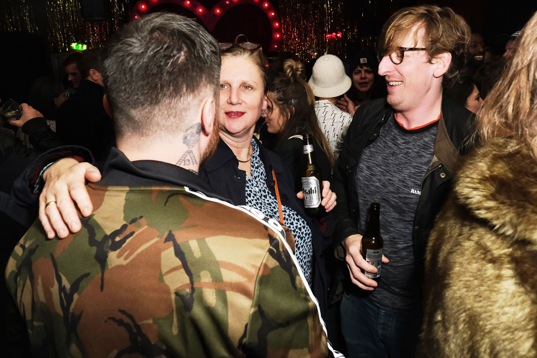 Lee Tiernan (left) with Angela Hartnett (centre) and Neil Brothwick (right)