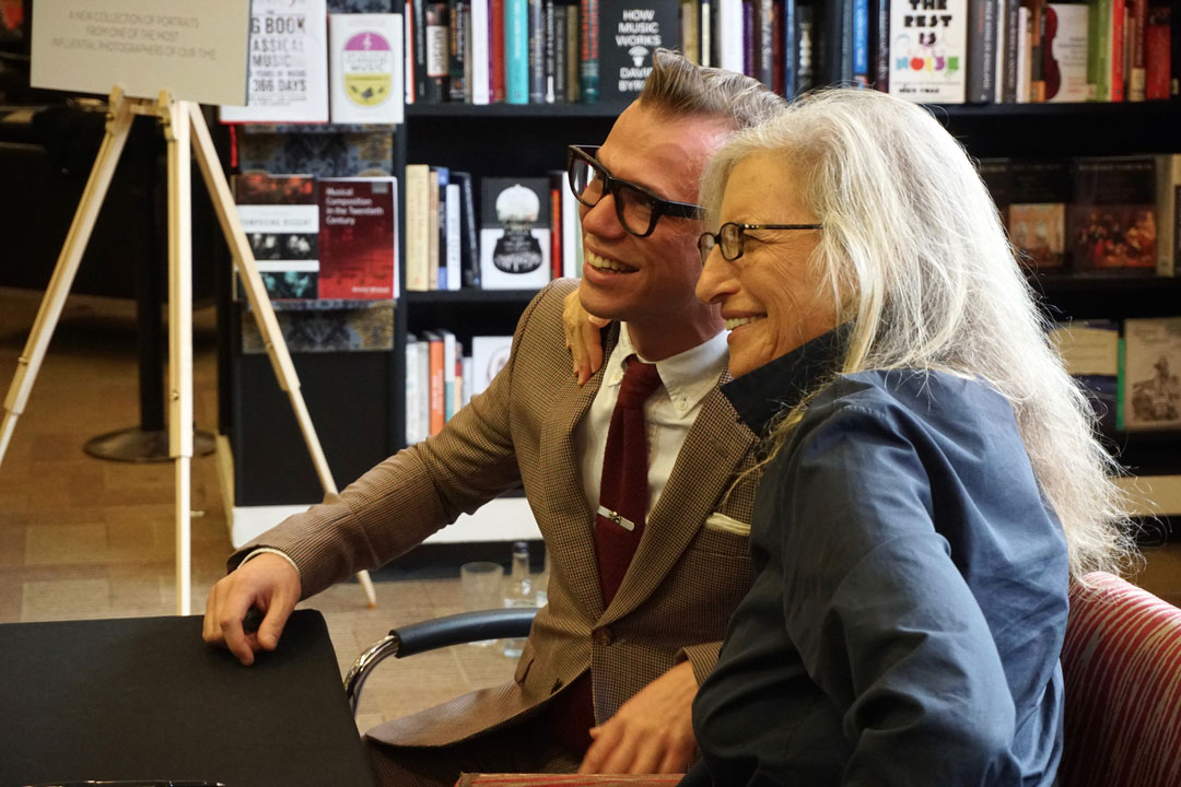 Annie meets the crowd at Waterstones - Photo Bonnie Beadle