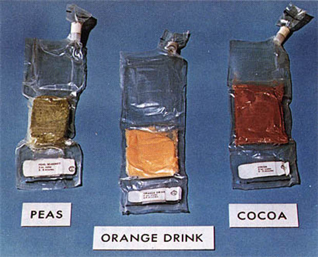 NASA's dehydrated space food. Image courtesy of NASA