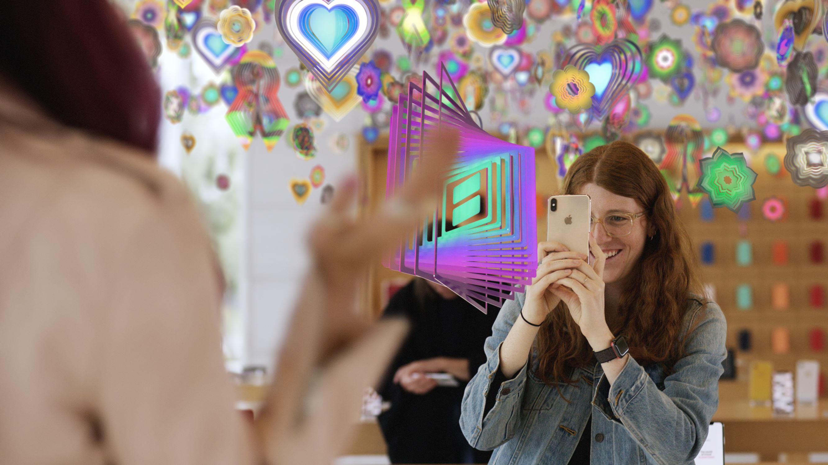 Every Apple Store worldwide offers the chance to experience Nick Cave’s “Amass,” an interactive installation. Image courtesy of Apple and the artist