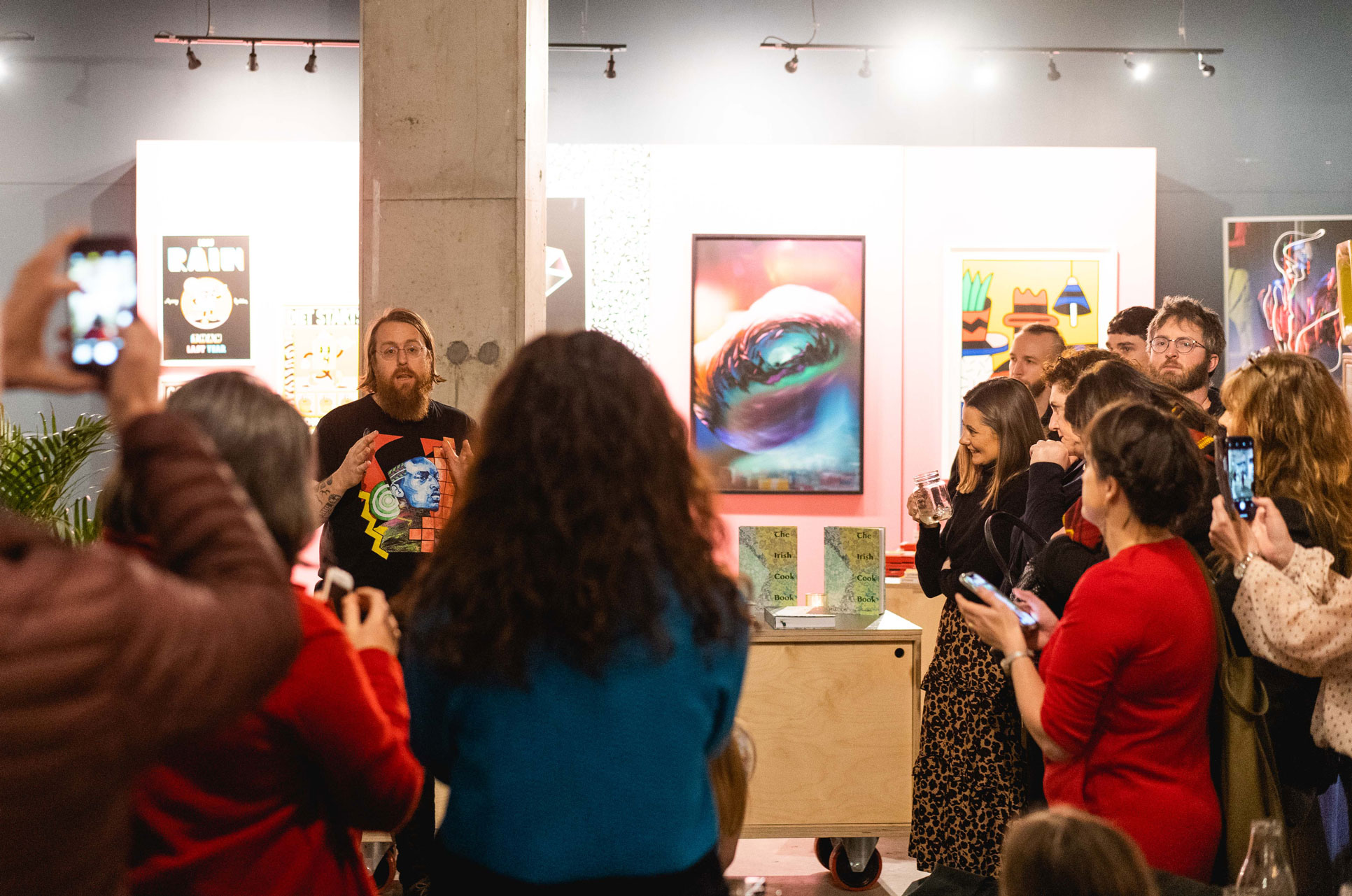 Jp McMahon talks to the crowd at the launch in Dublin last night